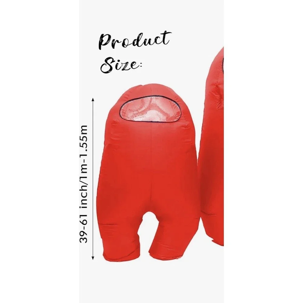 Among Us Red Imposter Inflatable Astronaut Gamer Costume Youth One Size Fanfx